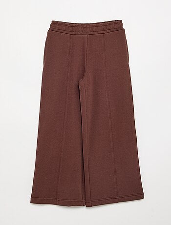 Effen wide leg-broek