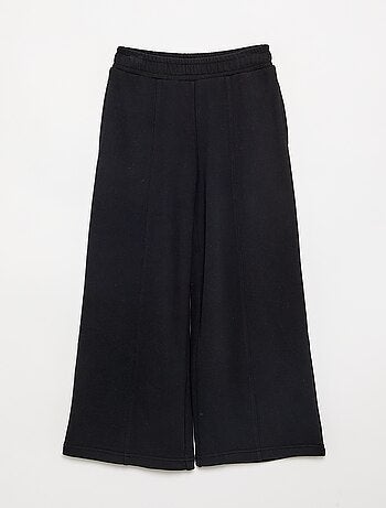 Effen wide leg-broek