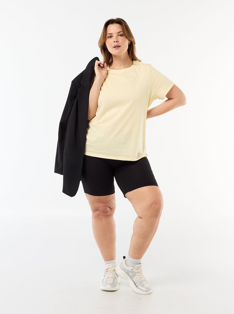 Effen wielrenshort Zwart - Kiabi