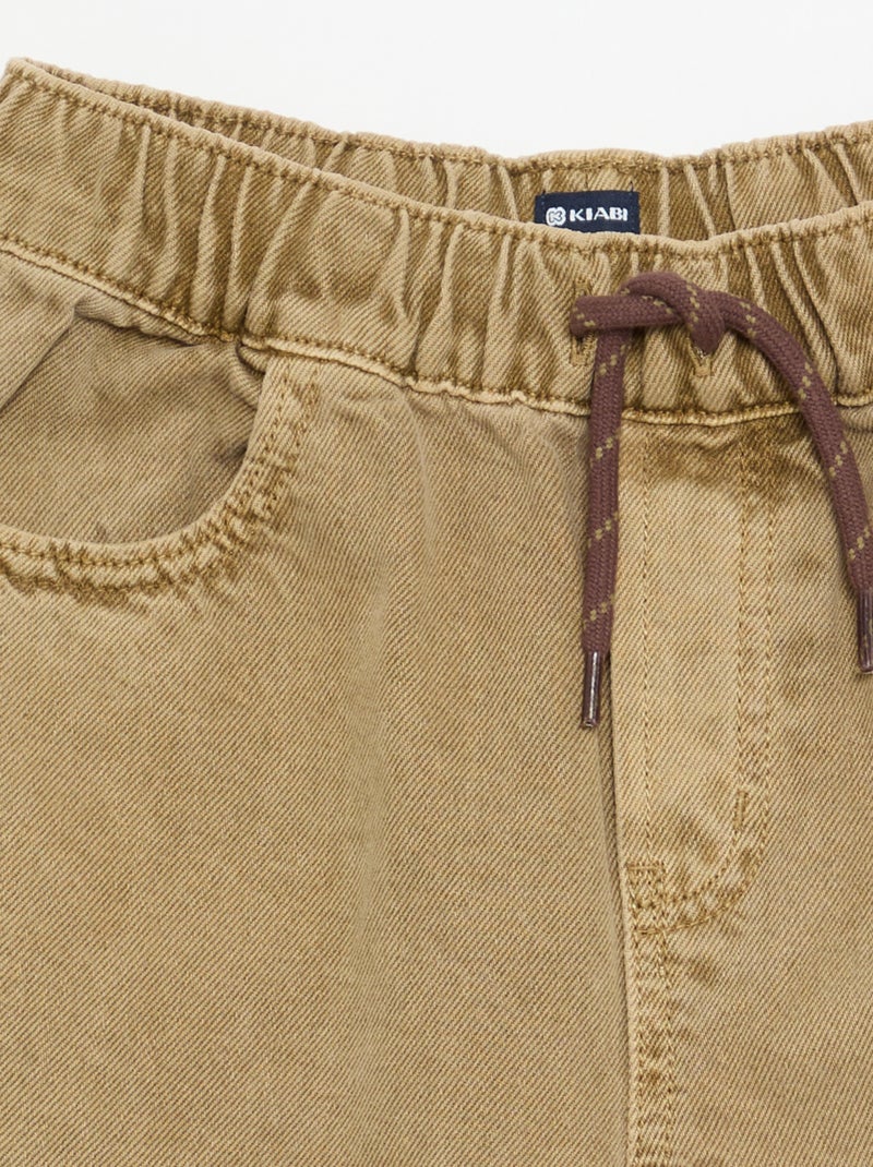 Effen wijde broek Biege - Kiabi