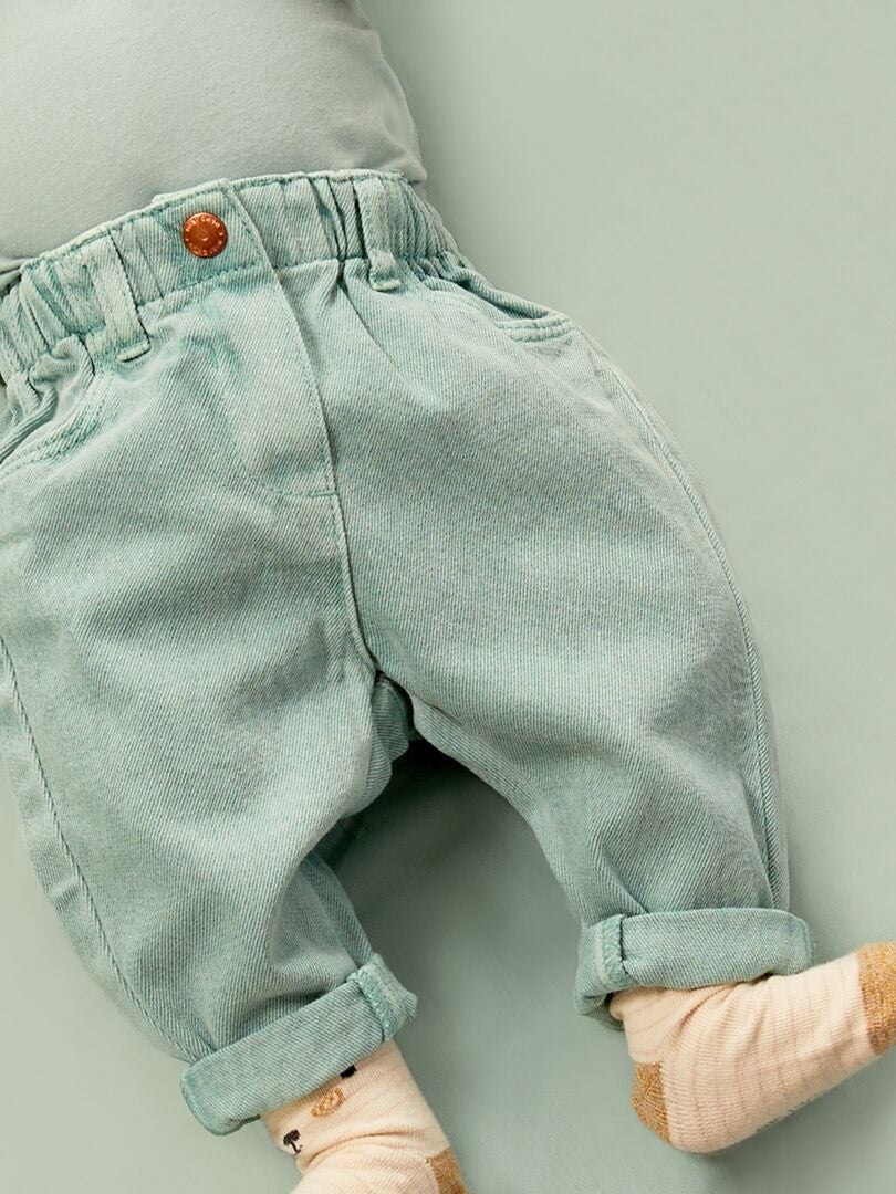 Effen Wijde Jeans Blauw Kiabi