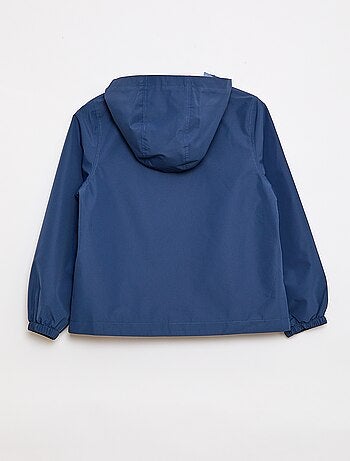 Effen windjack met capuchon - Makkelijk aan te trekken collectie
