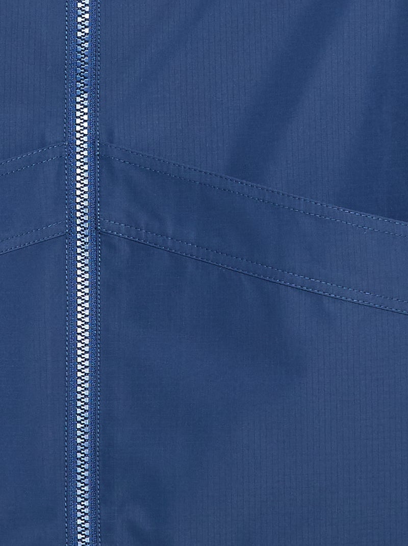 Effen windjack met capuchon - Makkelijk aan te trekken collectie Blauw - Kiabi