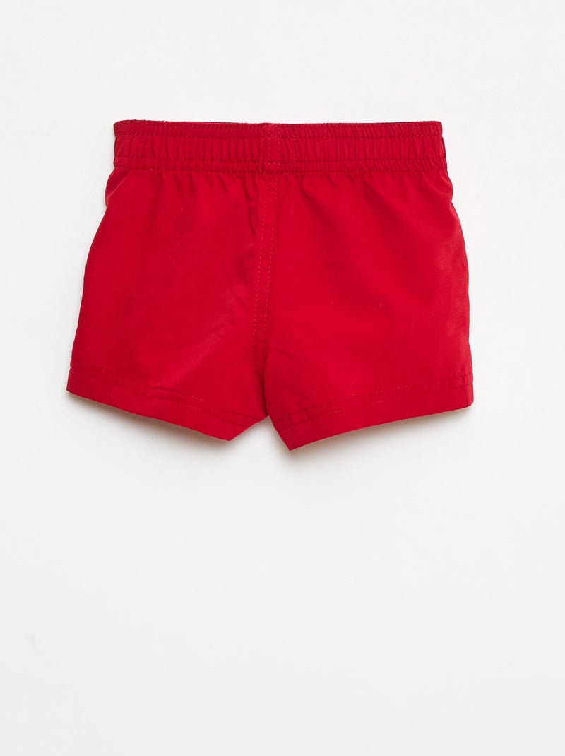 Effen zwemboxer Rood - Kiabi