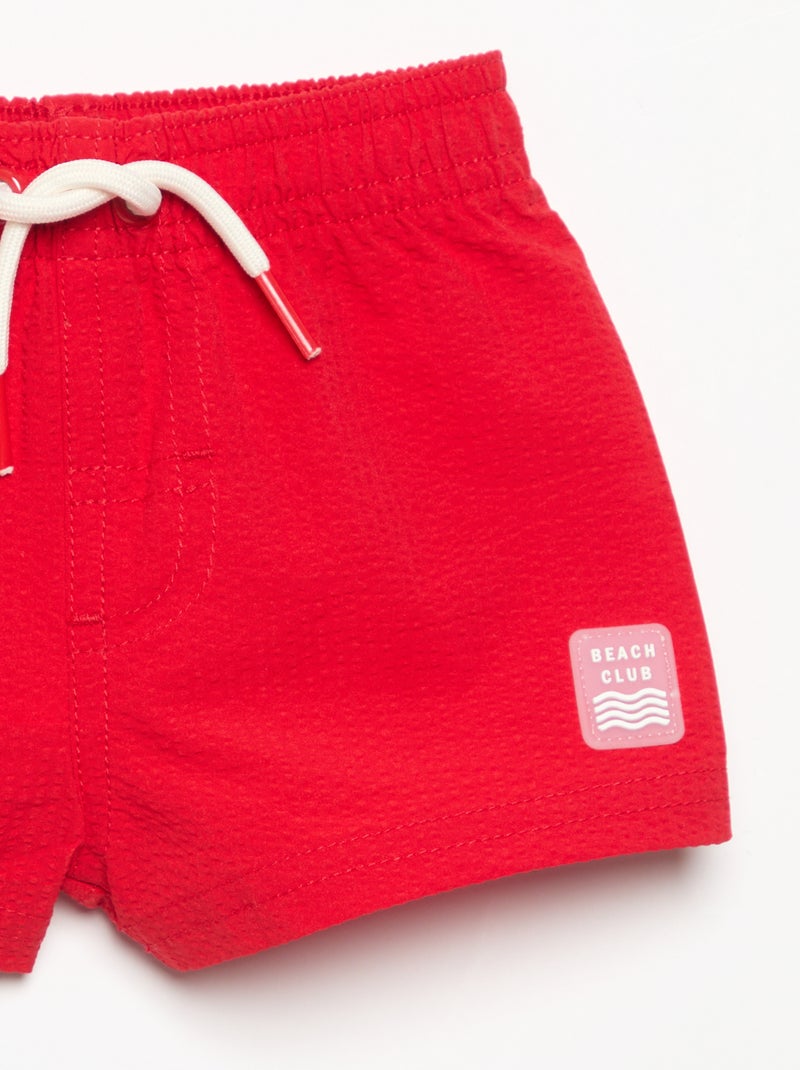 Effen zwemboxer Rood - Kiabi