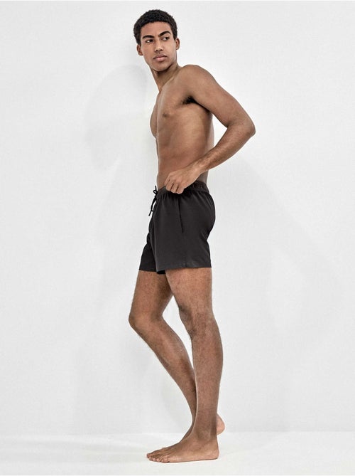 Effen zwembroek voor mannen kleur zwart - Kiabi