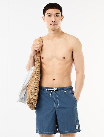 Effen zwemshort met zakken