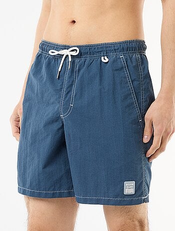 Effen zwemshort met zakken