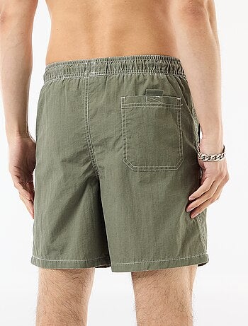 Effen zwemshort met zakken