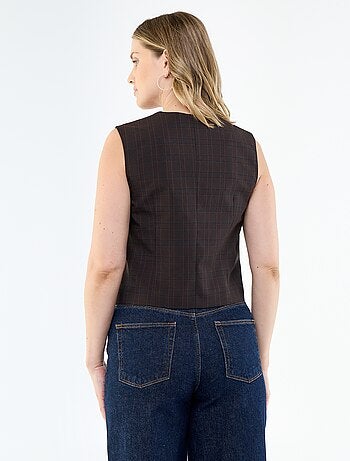 Effenen mouwloze kostuumgilet