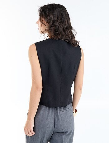 Effenen mouwloze kostuumgilet