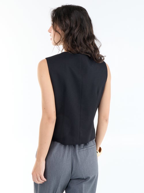 Effenen mouwloze kostuumgilet - Kiabi