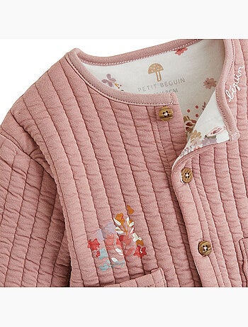 Eglantine gewatteerd vestje en broekje babyset