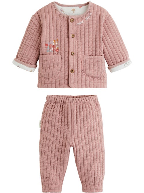 Eglantine gewatteerd vestje en broekje babyset - Kiabi Eglantine gewatteerd vestje en broekje babyset - Kiabi