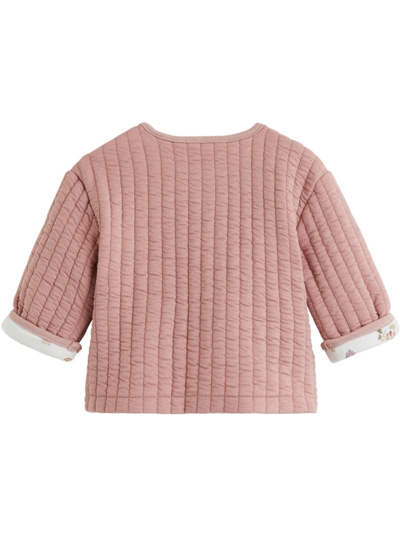 Eglantine gewatteerd vestje en broekje babyset Roze - Kiabi