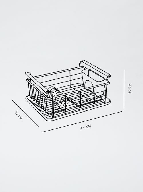 Egouttoir de cuisine en métal et poignées en bois - Kiabi