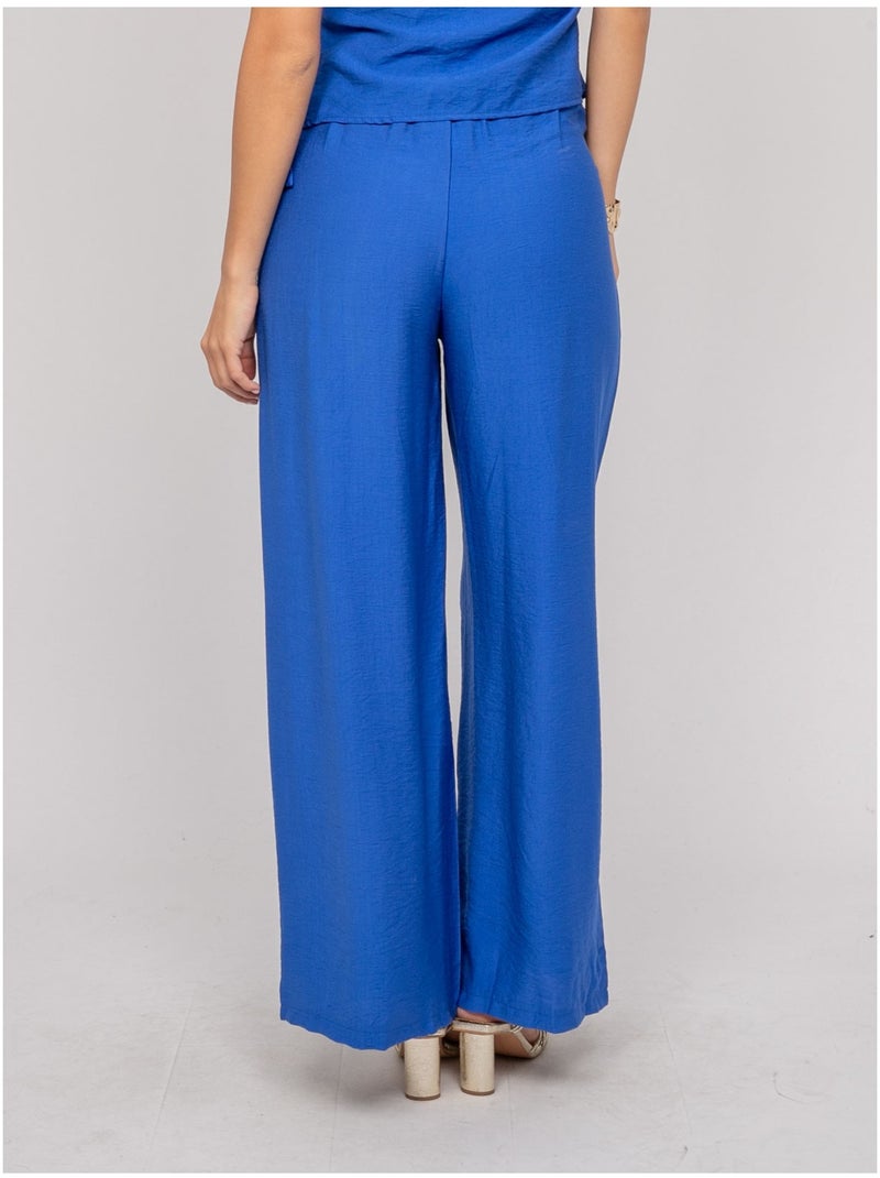 EJORDIE Flowy Broek Koningsblauw - Kiabi