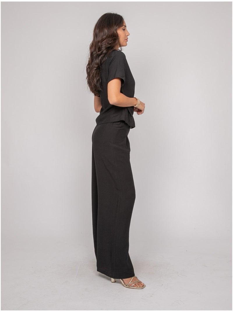 EJORDIE Flowy Broek Zwart - Kiabi