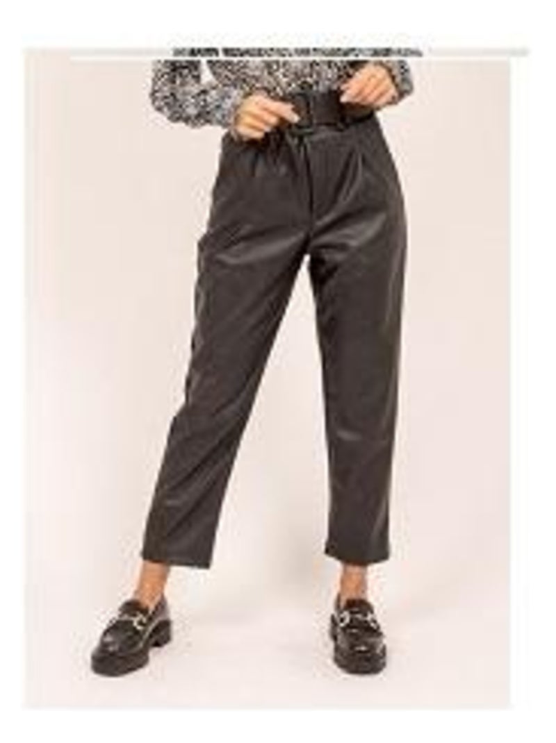 Ekine kunstleren broek Zwart - Kiabi