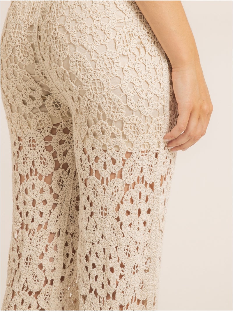 Elasma gehaakte broek Beige - Kiabi