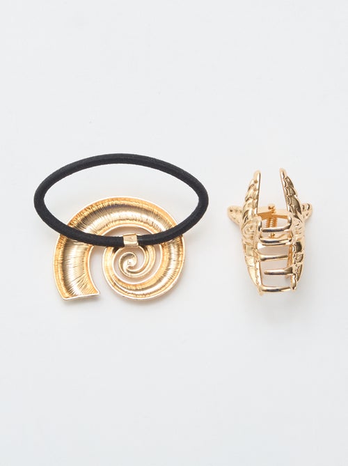 Elastiekje met schelp en zeesterklem - Kiabi