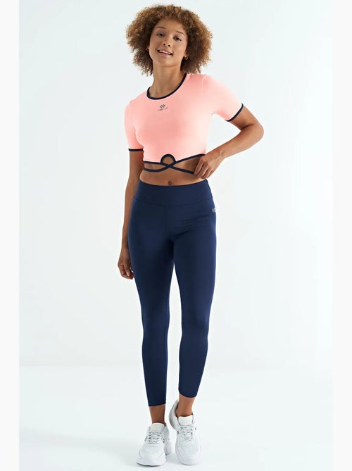 Elastisch crop t-shirt met ronde hals tommy - Kiabi