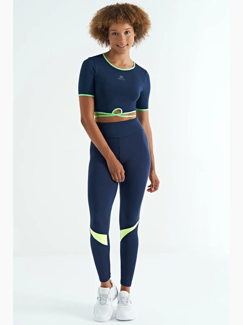 Elastisch crop t-shirt met ronde hals tommy - Kiabi