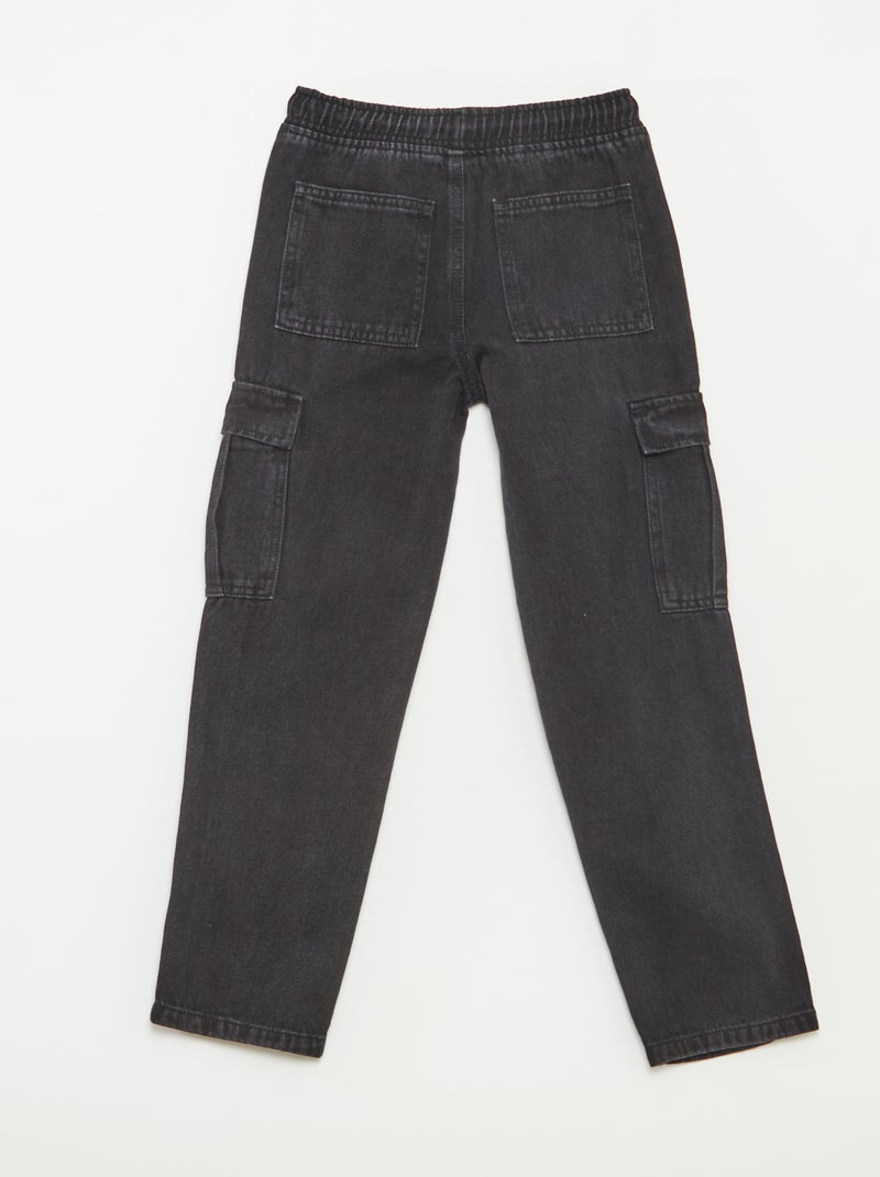 Elastische broek met zakken Grijs - Kiabi