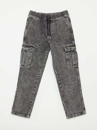 Elastische broek met zakken