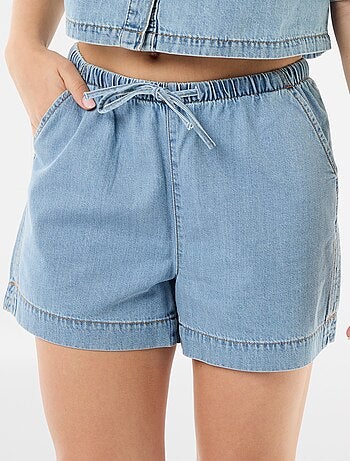 Elastische jeansshort