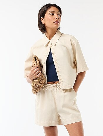 Elastische jeansshort