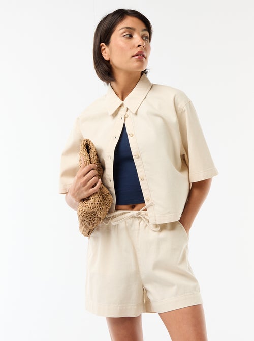 Elastische jeansshort - Kiabi