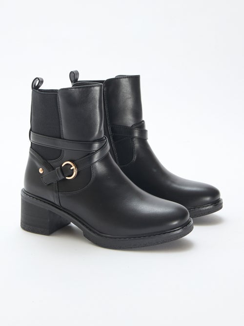 Elastische laarsjes met riempjes - Kiabi