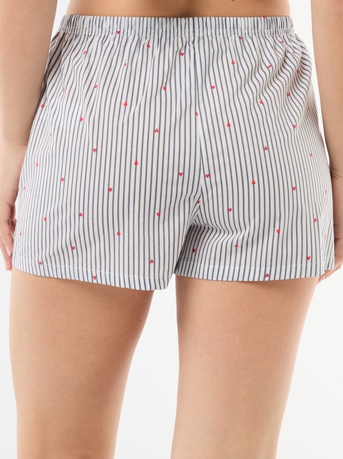 Elastische short met all-over strepen - Kiabi