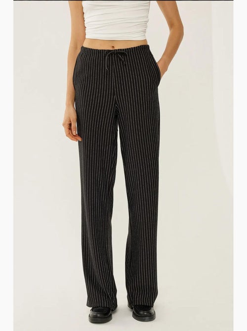 Elastische taille gestreepte broek hiccup - Kiabi