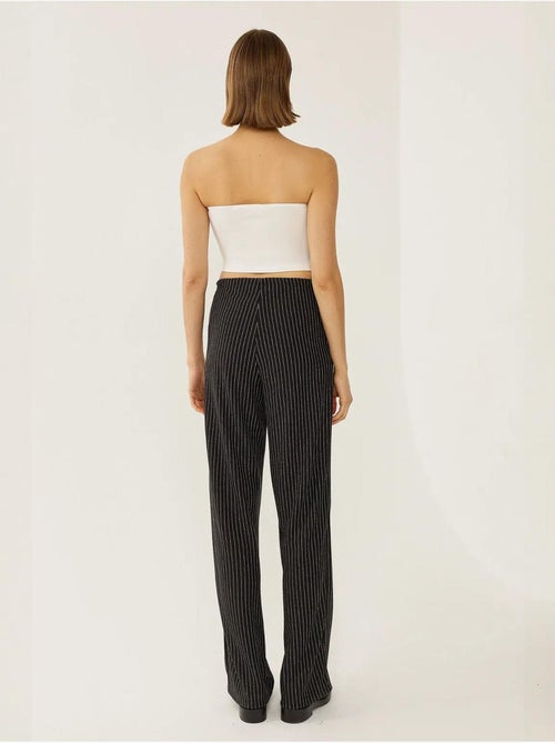 Elastische taille gestreepte broek hiccup - Kiabi
