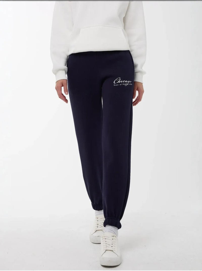 Elastische taille joggingbroek hiccup Marineblauw - Kiabi