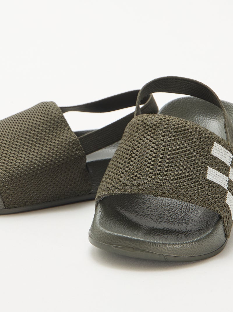 Elastische zwembadslippers Kaki - Kiabi