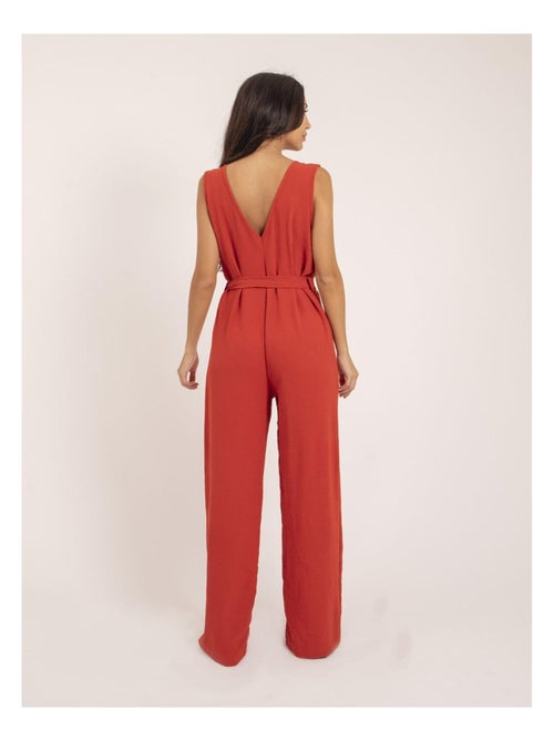 Elea jumpsuit met broek en riem - Kiabi