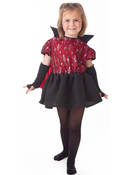 Elegant skeletvampierkostuum met cape - Kiabi