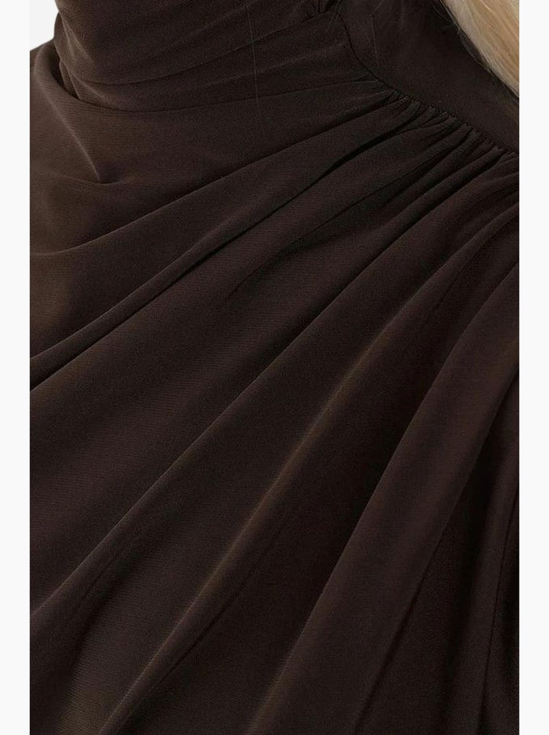 Elegante gebreide top met lange mouwen hiccup Chocoladebruin - Kiabi