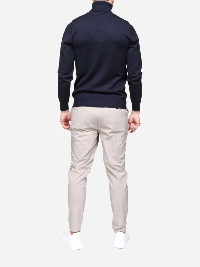 Elegante trui met col - Frilivin Donkerblauw - Kiabi