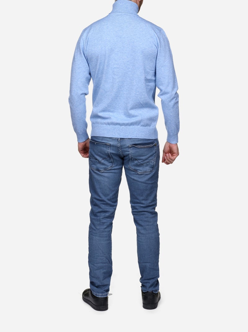 Elegante trui met col - Yves Enzo Blauw - Kiabi
