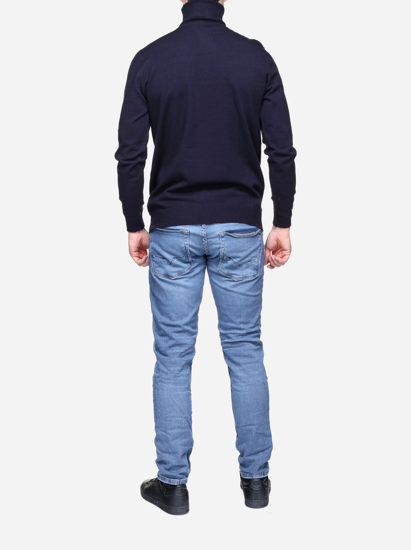 Elegante trui met col - Yves Enzo Donkerblauw - Kiabi