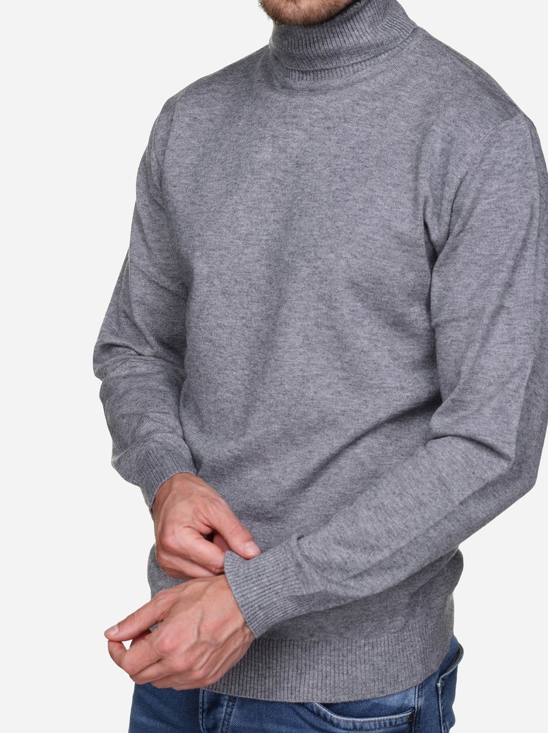 Elegante trui met col - Yves Enzo Grijs - Kiabi