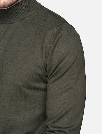 Elegante trui met hoge kraag en lange mouwen - Frilivin