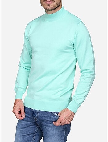 Elegante trui met hoge kraag en lange mouwen - Frilivin