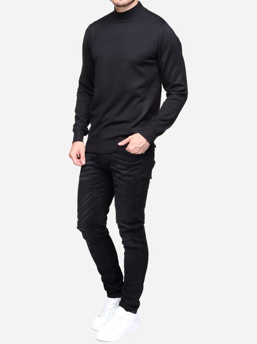 Elegante trui met hoge kraag en lange mouwen - Frilivin - Kiabi Elegante trui met hoge kraag en lange mouwen - Frilivin - Kiabi