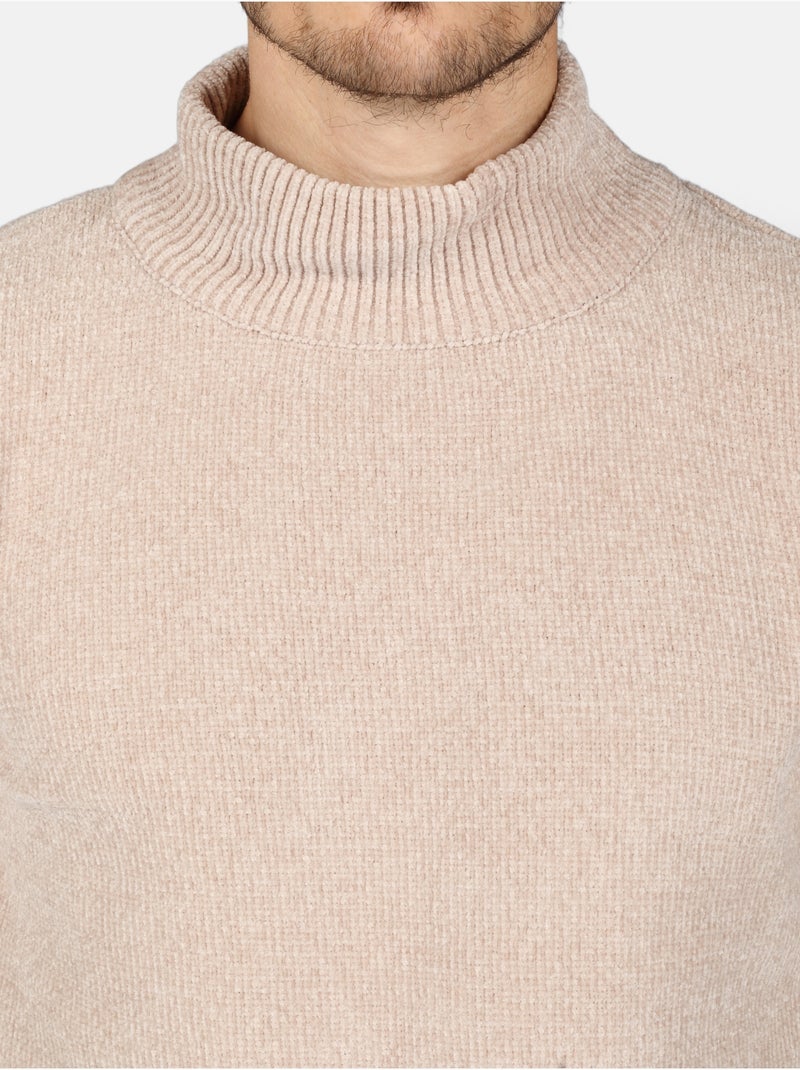 Elegante trui met opstaande kraag - Kenzarro Crème - Kiabi
