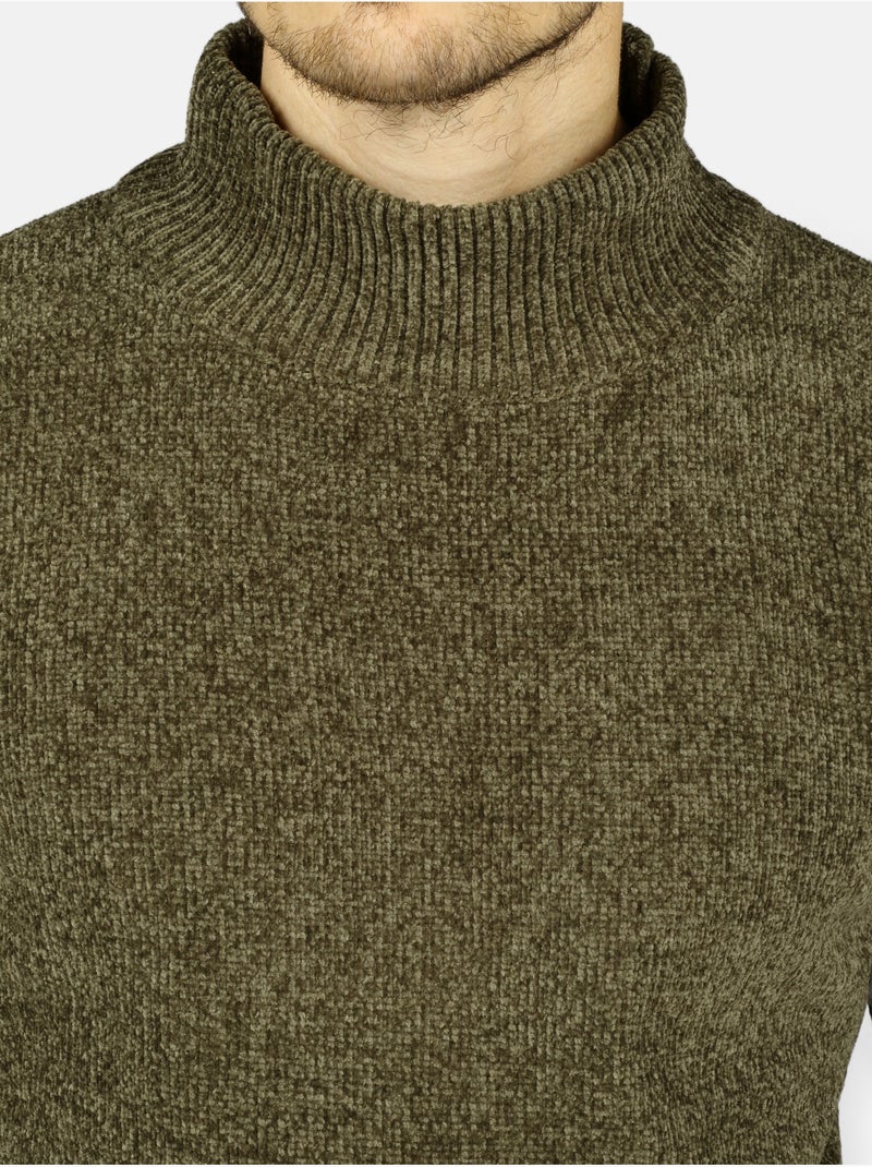 Elegante trui met opstaande kraag - Kenzarro Groen - Kiabi